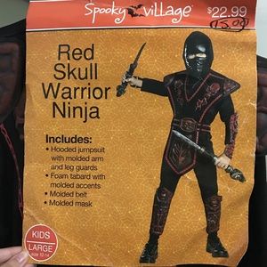 Red Skull Warrior Ninja halloween costume